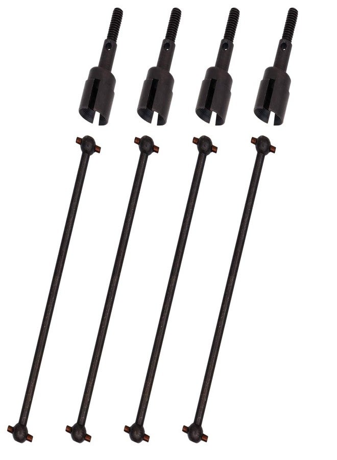 Treehobby 8 Pack Treehobby 90mm Stainless Steel 08029 Dogbones Drive Shaft & 02033 Stub Wheel Axle for 1/10 Redcat Volcano HSP Exceed RC Car Truck Replacement (Black) - Image 1